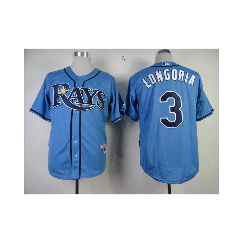 Cheap Evan Longoria Rays Jersey From China #3 Light Blue