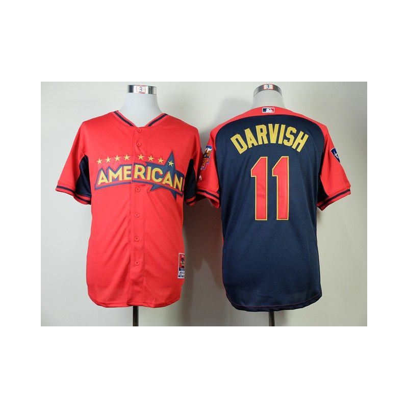 Cheap Yu Darvish Rangers Jersey From China #11 Red-Blue American League