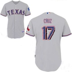 Cheap Nelson Cruz Rangers Jersey From China #17 Grey