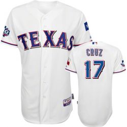 Cheap Nelson Cruz Rangers Jersey From China #17 White