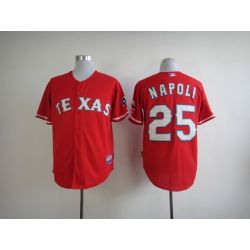 Cheap Mike Napoli Rangers Jersey From China #25 Red