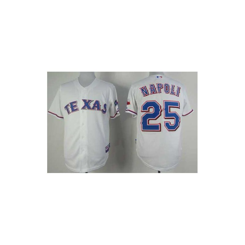 Cheap Mike Napoli Rangers Jersey From China #25 White Cheap Mike Napoli Rangers Jersey From China #25 White