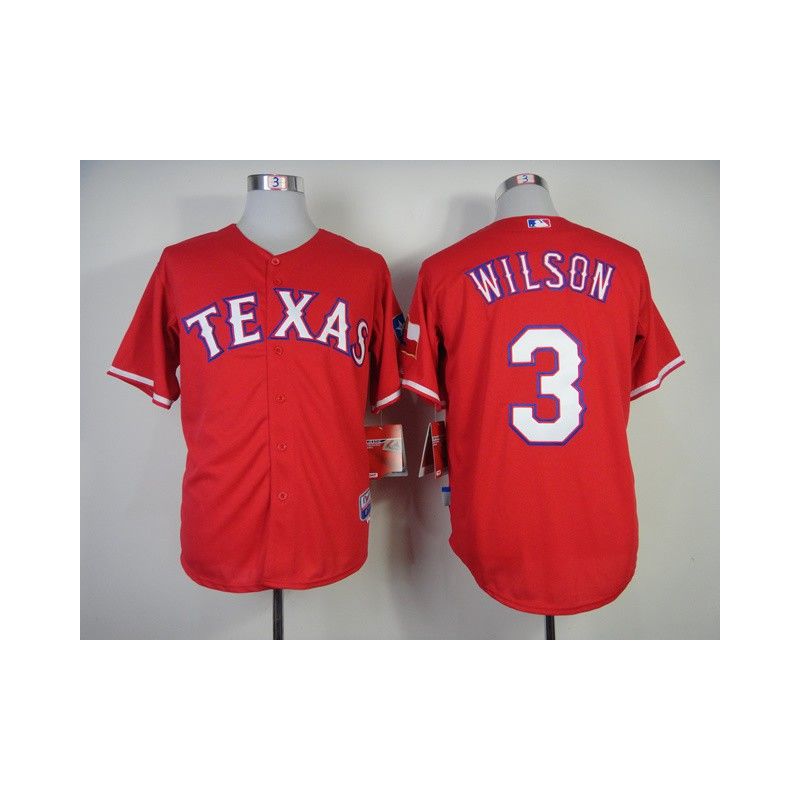 Cheap Russell Wilson Rangers Jersey From China #3 Red Cheap Russell Wilson Rangers Jersey From China #3 Red