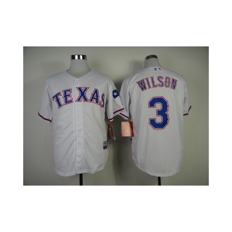 Cheap Russell Wilson Rangers Jersey From China #3 White Cheap Russell Wilson Rangers Jersey From China #3 White