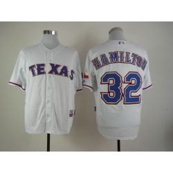 Cheap Josh Hamilton Rangers Jersey From China #32 White