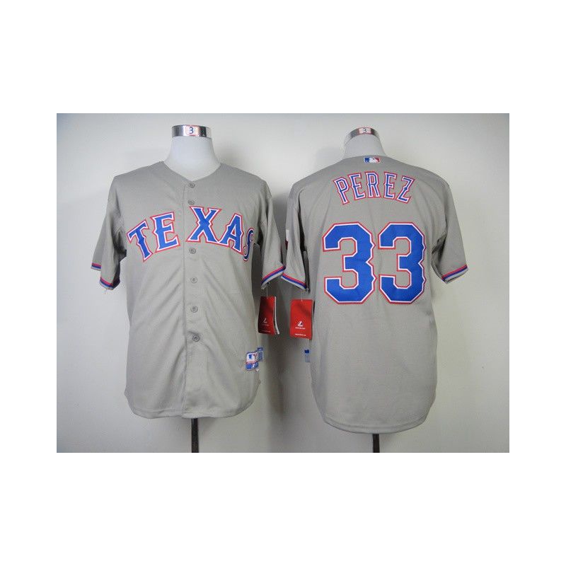 Cheap Martin Perez Rangers Jersey From China #33 Grey Cheap Martin Perez Rangers Jersey From China #33 Grey