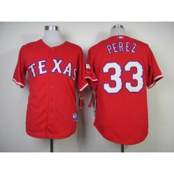 Cheap Martin Perez Rangers Jersey From China #33 Red