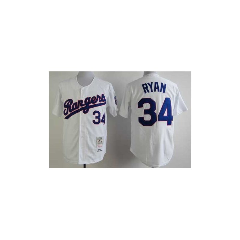Cheap Nolan Ryan Rangers Jersey From China #34 White throwback Cheap Nolan Ryan Rangers Jersey From China #34 White throwback