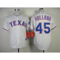 Cheap Derek Holland Rangers Jersey From China #45 White