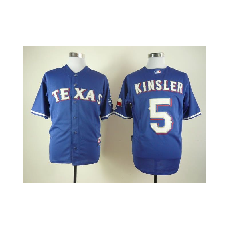 Cheap Lan Kinsler Rangers Jersey From China #5 Blue Cheap Lan Kinsler Rangers Jersey From China #5 Blue
