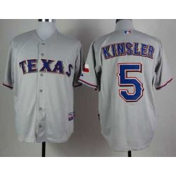 Cheap Lan Kinsler Rangers Jersey From China #5 Grey