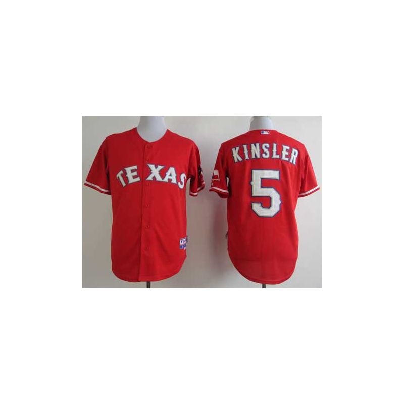 Cheap Lan Kinsler Rangers Jersey From China #5 Red Cheap Lan Kinsler Rangers Jersey From China #5 Red