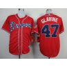 Cheap Tom Glavine Braves Jersey From China #47 Red Hall Of Fame