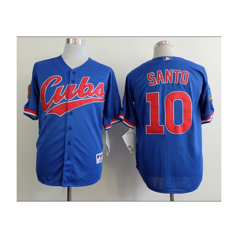 Cheap Ron Santo Cubs Jersey From China #10 Blue 1994 Turn Back the Clock