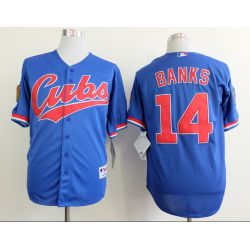 Cheap Ernie Banks Cubs Jersey From China #14 Blue 1994 Turn Back the Clock