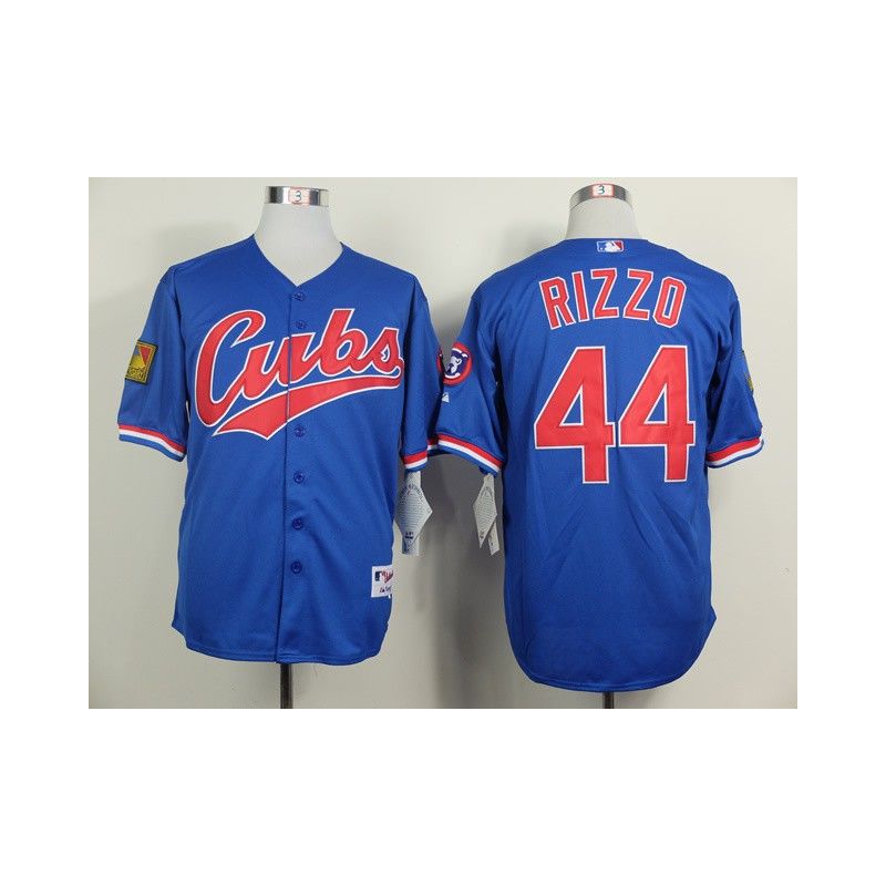 Cheap Anthony Rizzo Cubs Jersey From China #44 Blue 1994 Turn Back the Clock