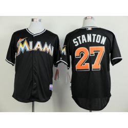 Cheap Giancarlo Stanton Marlins Jersey From China #27 Black