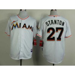 Cheap Giancarlo Stanton Marlins Jersey From China #27 White