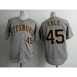 Cheap Gerrit Cole Pirates Jersey From China #45 Grey