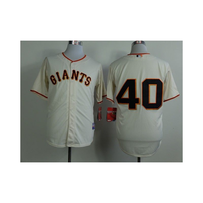 Cheap Madison Bumgarner Giants Jersey From China #40 Cream