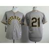 Cheap Roberto Clemente Pirates Jersey From China #21 Grey 1953 Turn Back the Clock