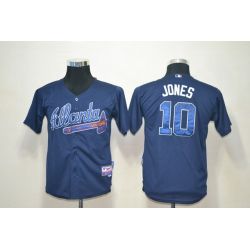 Cheap Chipper Jones Braves Youth Jersey From China #10 Blue