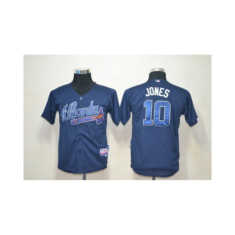 Cheap Chipper Jones Braves Youth Jersey From China #10 Blue