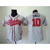 Cheap Chipper Jones Braves Youth Jersey From China #10 Grey