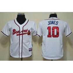 Cheap Chipper Jones Braves Youth Jersey From China #10 White