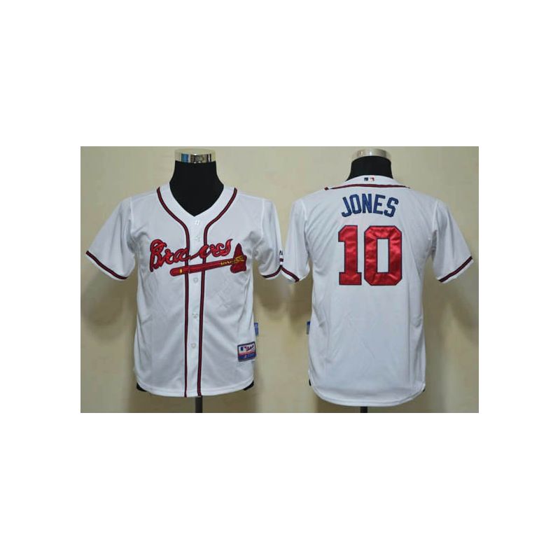 Cheap Chipper Jones Braves Youth Jersey From China #10 White