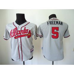 Cheap Freddie Freeman Braves Youth Jersey From China #5 Grey