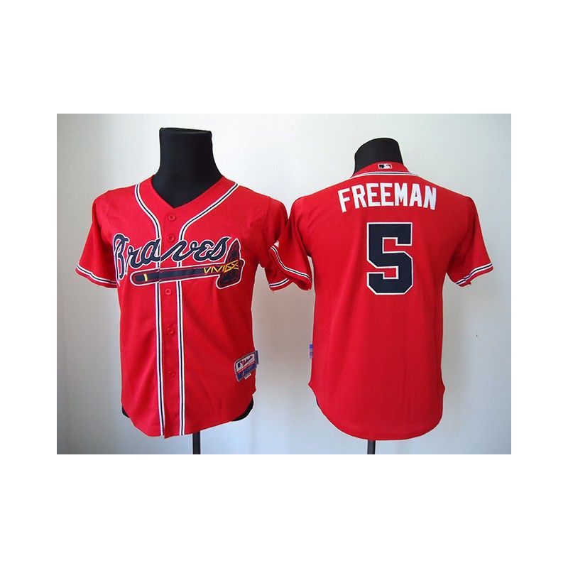 Cheap Freddie Freeman Braves Youth Jersey From China #5 Red