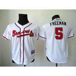 Cheap Freddie Freeman Braves Youth Jersey From China #5 White