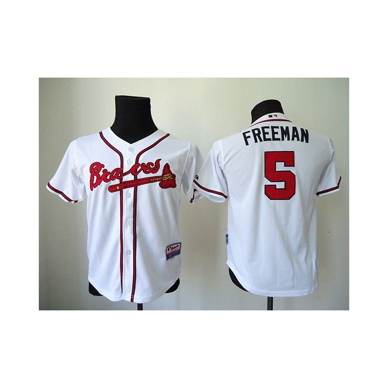 Cheap Freddie Freeman Braves Youth Jersey From China #5 White