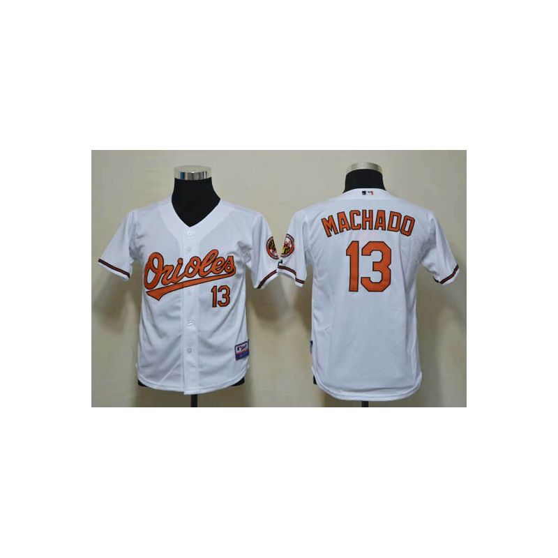 Cheap Manny Machado Orioles Youth Jersey From China #13 White Cheap Manny Machado Orioles Youth Jersey From China #13 White