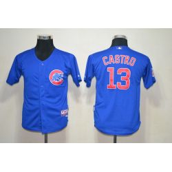 Cheap Starlin Castro Cubs Youth Jersey From China #13 Blue