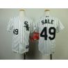 Cheap Chris Sale White Sox Youth Jersey From China #49 White Black Stripe