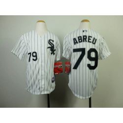 Cheap Jose Abreu White Sox Youth Jersey From China #79 White Black Stripe