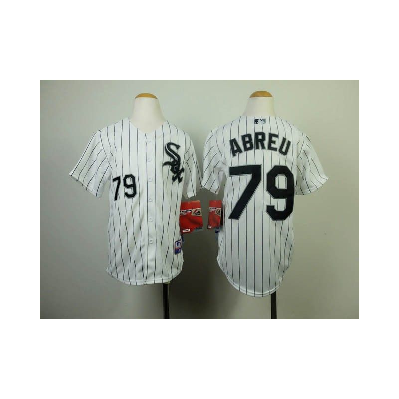 Cheap Jose Abreu White Sox Youth Jersey From China #79 White Black Stripe