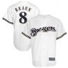 Cheap Ryan Braun Brewers Youth Jersey From China #8 White
