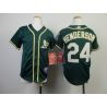 Cheap Rickey Henderson Athletics Youth Jersey From China #24 Green 2014 new