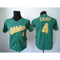 Cheap Coco Crisp Athletics Youth Jersey From China #4 Green