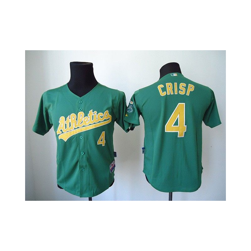 Cheap Coco Crisp Athletics Youth Jersey From China #4 Green