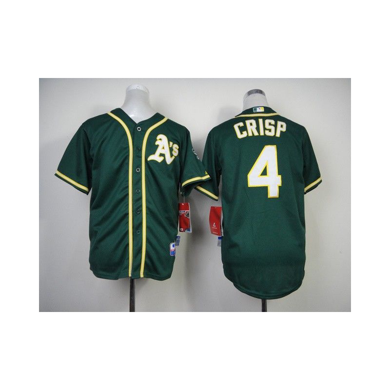 Cheap Coco Crisp Athletics Youth Jersey From China #4 Green 2014 new