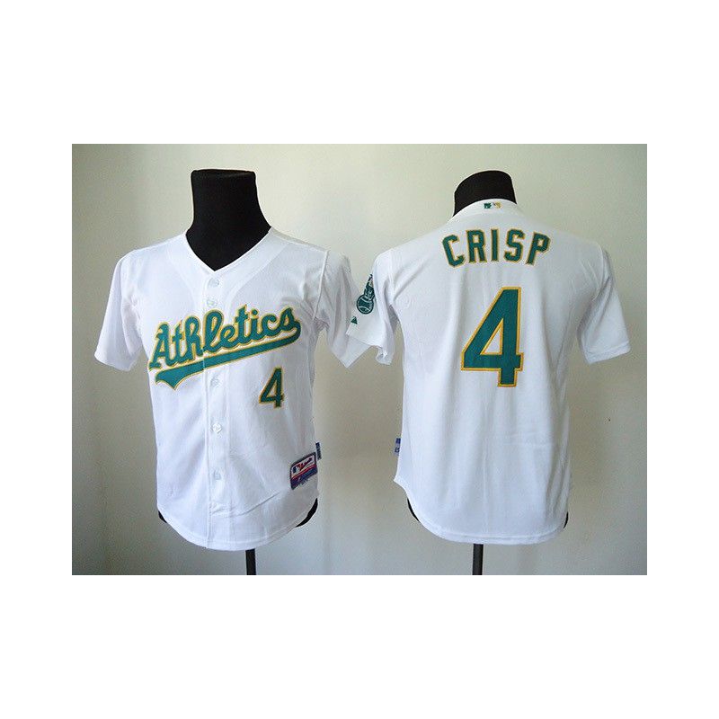 Cheap Coco Crisp Athletics Youth Jersey From China #4 White