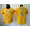 Cheap Coco Crisp Athletics Youth Jersey From China #4 Yellow