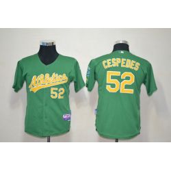 Cheap Yoenis Cespedes Athletics Youth Jersey From China #52 Green