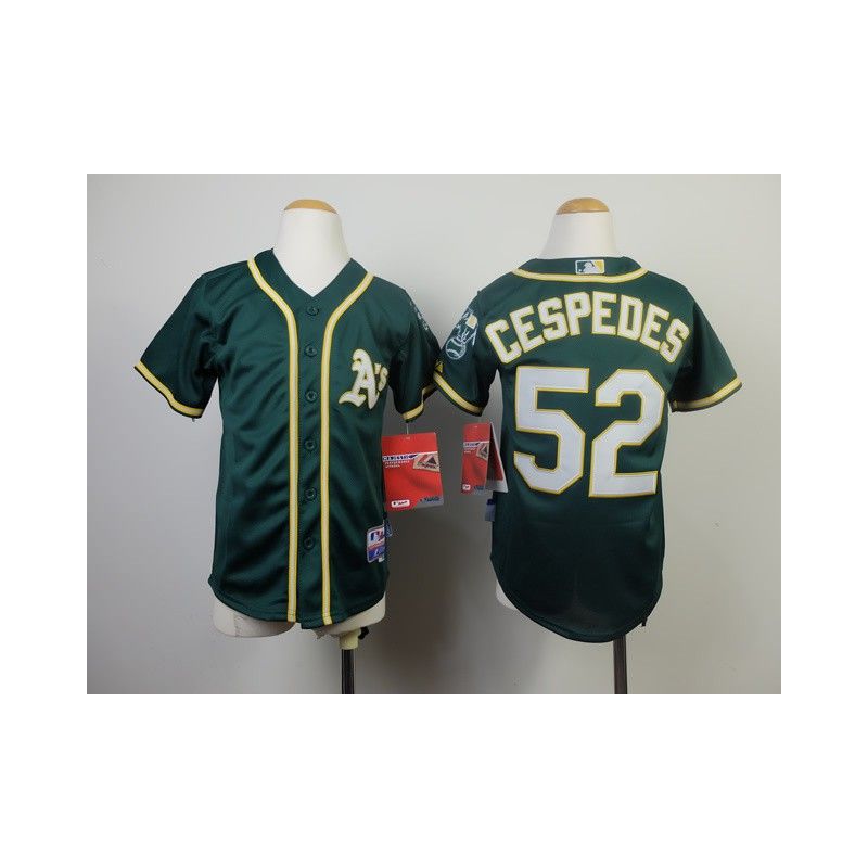 Cheap Yoenis Cespedes Athletics Youth Jersey From China #52 Green 2014 new