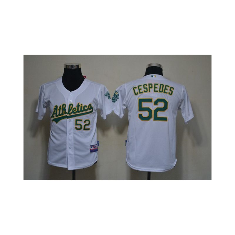 Cheap Yoenis Cespedes Athletics Youth Jersey From China #52 White