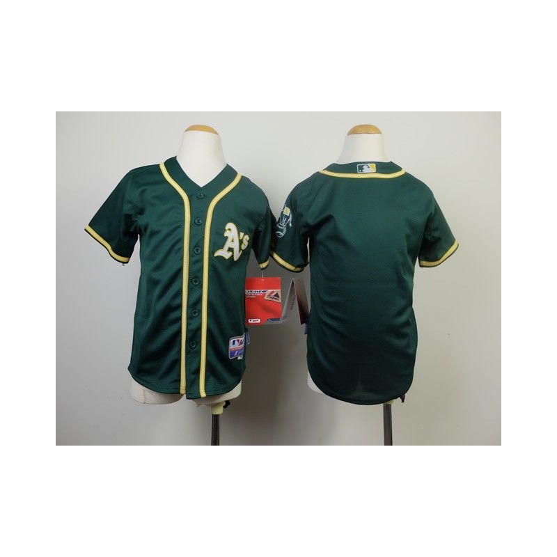 Cheap Athletics Youth Jersey From China Green 2014 new Blank